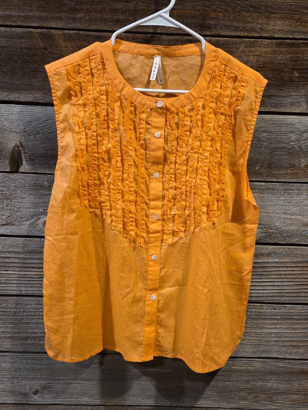 Roper Sleeveless Summer Shirt Size Medium